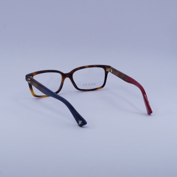 Gucci GG0168O 004 Eyeglasses Havana 53mm Rectangle Frame - Picture 5 of 10